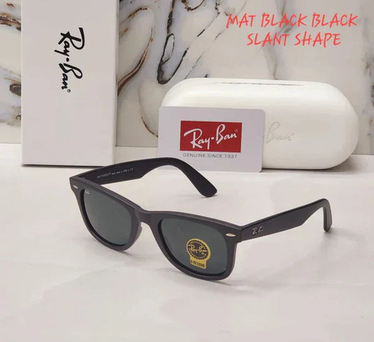 RB Black Black 2140 Wayfarer Slant Trendy Hot Favourite Wintage Sunglass For Unisex.