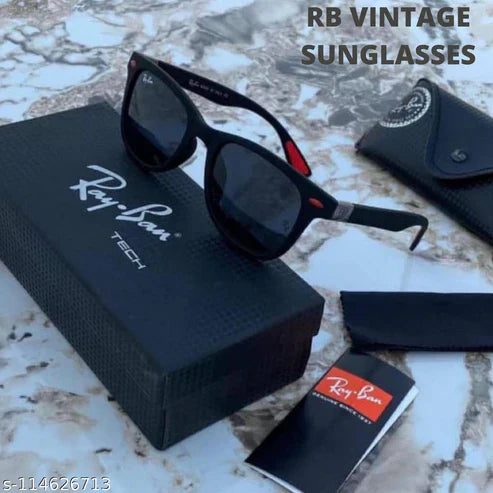 RB Black & Black 4195 Square Hot Favourite Wintage Sunglass For Unisex.