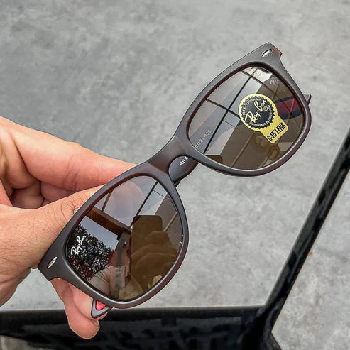 RB New Stylish Brown & Black 4195 Square Sunglass For Unisex