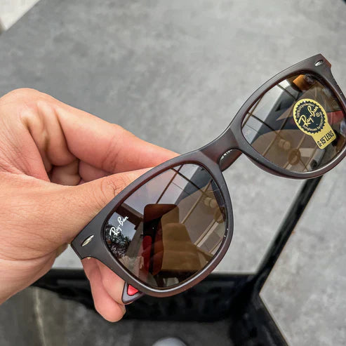 RB New Stylish Brown & Black 4195 Square Sunglass For Unisex