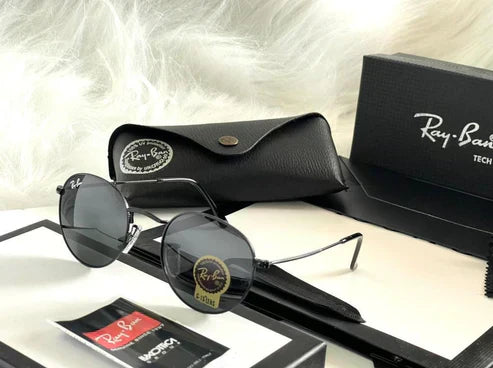 RB New Stylish Attractive Black & Black 3447 Round Sunglass For Unisex