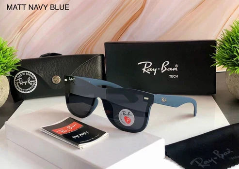 RB Black & Black 650 Flat Square Trendy Hot Favourite Wintage Sunglass For Unisex.