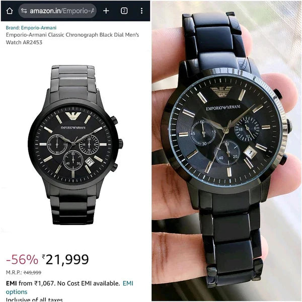 Emporio Armani AR2453 Herrenuhr Chronograph Watch